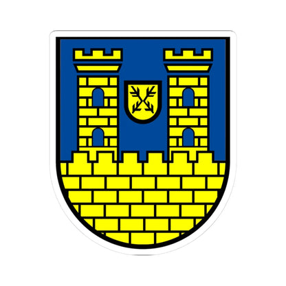 Wappen Neustadt in Sachsen (Germany) (Coat of Arms) STICKER Vinyl Kiss-Cut Decal 3 Inch White - The Sticker Space