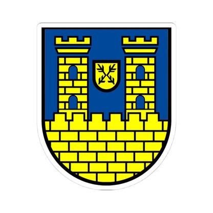 Wappen Neustadt in Sachsen (Germany) (Coat of Arms) STICKER Vinyl Kiss-Cut Decal 4 Inch White - The Sticker Space