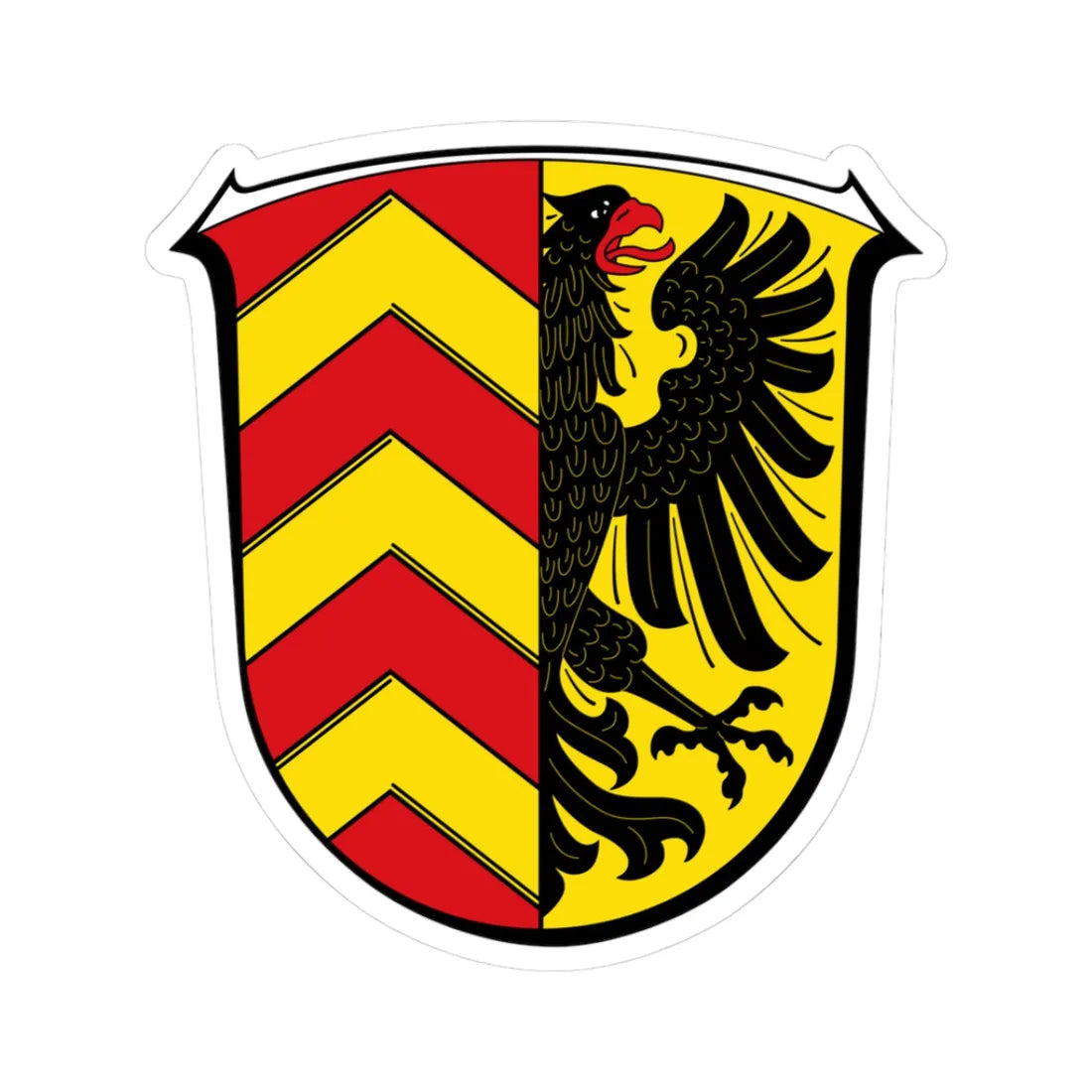 Wappen Nidderau (Germany) (Coat of Arms) STICKER Vinyl Kiss-Cut Decal 3 Inch White - The Sticker Space