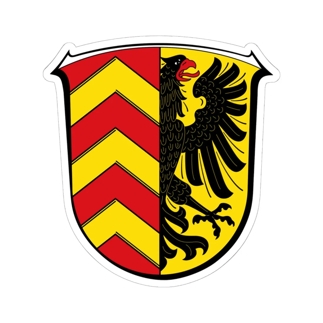 Wappen Nidderau (Germany) (Coat of Arms) STICKER Vinyl Kiss-Cut Decal 6 Inch White - The Sticker Space