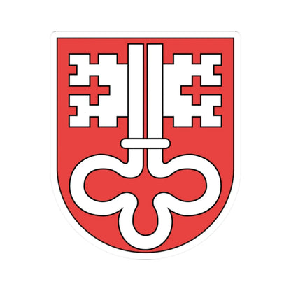Wappen Nidwalden matt (Switzerland) (Coat of Arms) STICKER Vinyl Kiss-Cut Decal 2 Inch White - The Sticker Space