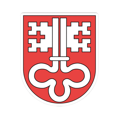 Wappen Nidwalden matt (Switzerland) (Coat of Arms) STICKER Vinyl Kiss-Cut Decal 3 Inch White - The Sticker Space