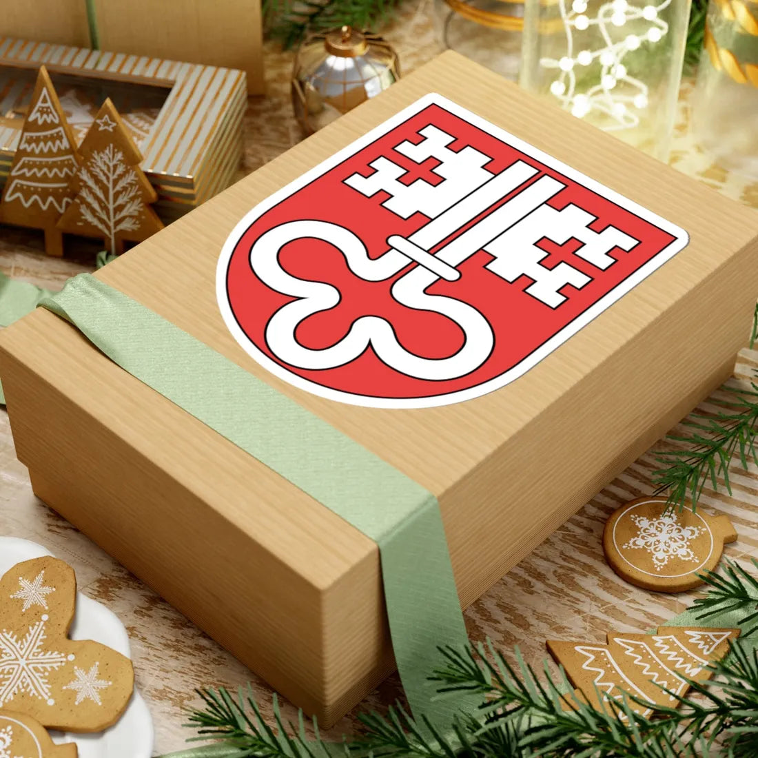 Wappen Nidwalden matt (Switzerland) (Coat of Arms) STICKER Vinyl Kiss-Cut Decal - The Sticker Space