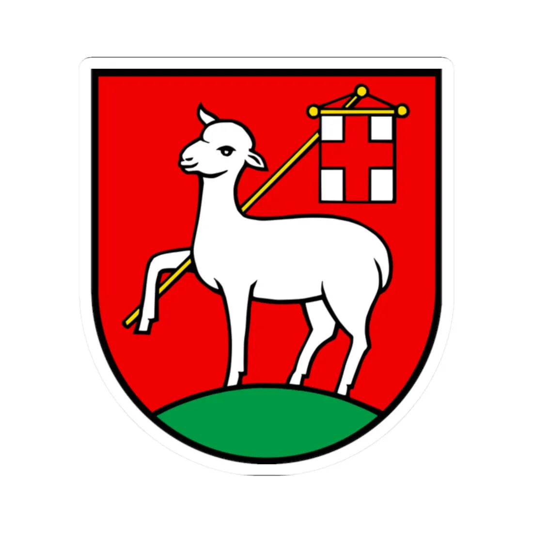 Wappen Niederrohrdorf AG (Switzerland) (Coat of Arms) STICKER Vinyl Kiss-Cut Decal 2 Inch White - The Sticker Space