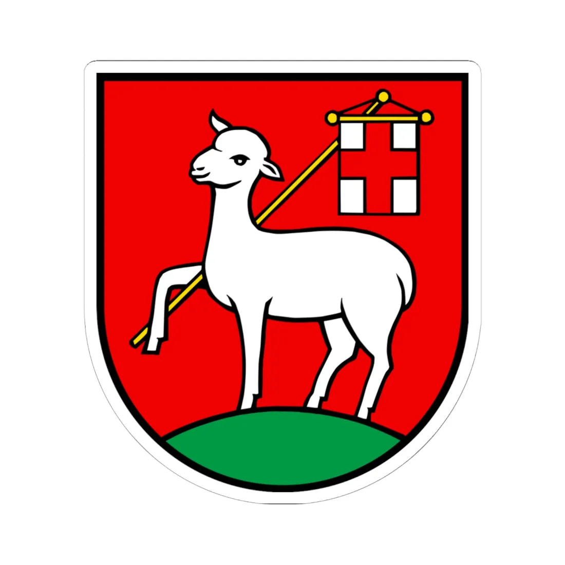 Wappen Niederrohrdorf AG (Switzerland) (Coat of Arms) STICKER Vinyl Kiss-Cut Decal 6 Inch White - The Sticker Space