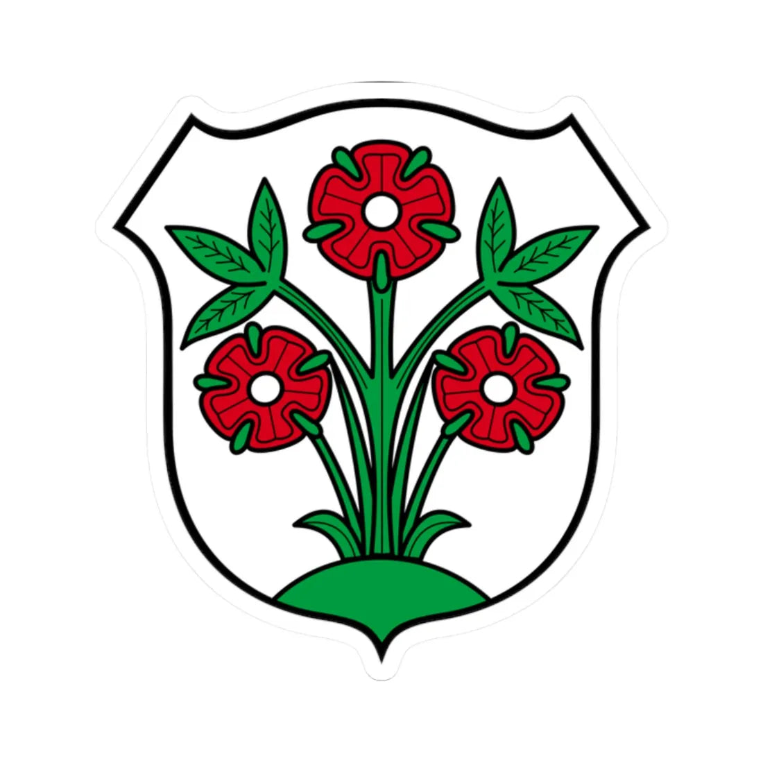 Wappen Ober-Ramstadt (Germany) (Coat of Arms) STICKER Vinyl Kiss-Cut Decal 2 Inch White - The Sticker Space