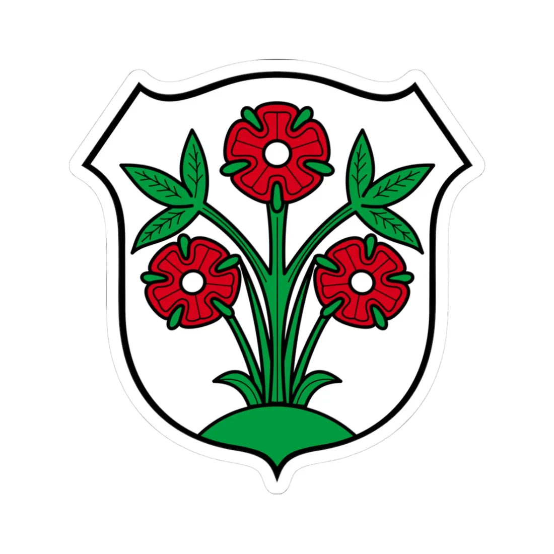 Wappen Ober-Ramstadt (Germany) (Coat of Arms) STICKER Vinyl Kiss-Cut Decal 3 Inch White - The Sticker Space