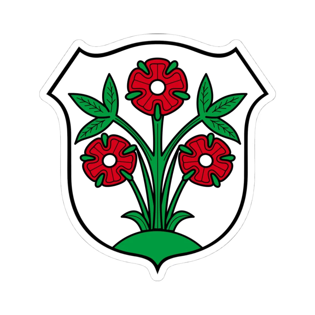 Wappen Ober-Ramstadt (Germany) (Coat of Arms) STICKER Vinyl Kiss-Cut Decal 4 Inch White - The Sticker Space