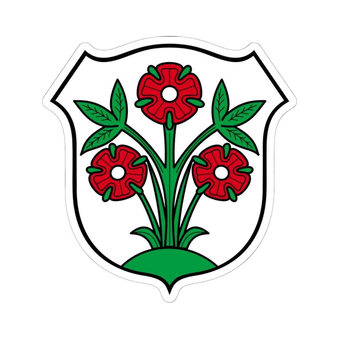 Wappen Ober-Ramstadt (Germany) (Coat of Arms) STICKER Vinyl Kiss-Cut Decal 6 Inch White - The Sticker Space