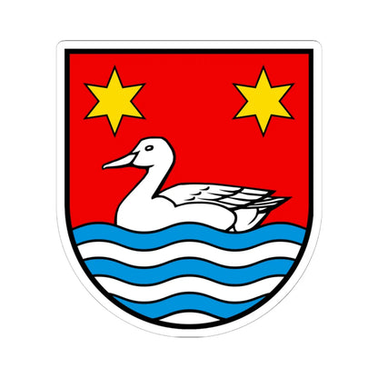 Wappen Oberentfelden AG (Switzerland) (Coat of Arms) STICKER Vinyl Kiss-Cut Decal 6 Inch White - The Sticker Space
