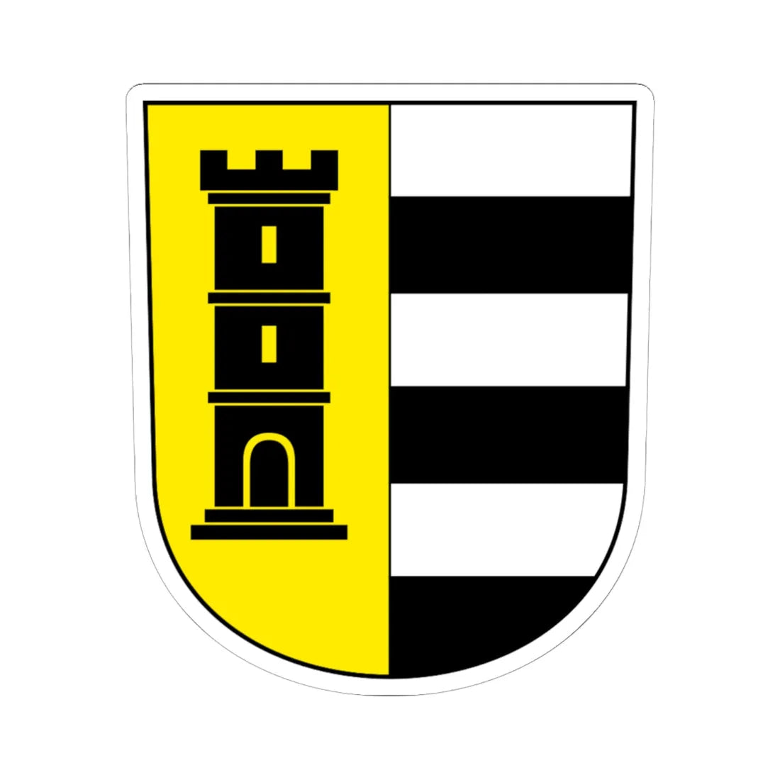 Wappen Oberhelfenschwil (Switzerland) (Coat of Arms) STICKER Vinyl Kiss-Cut Decal 6 Inch White - The Sticker Space