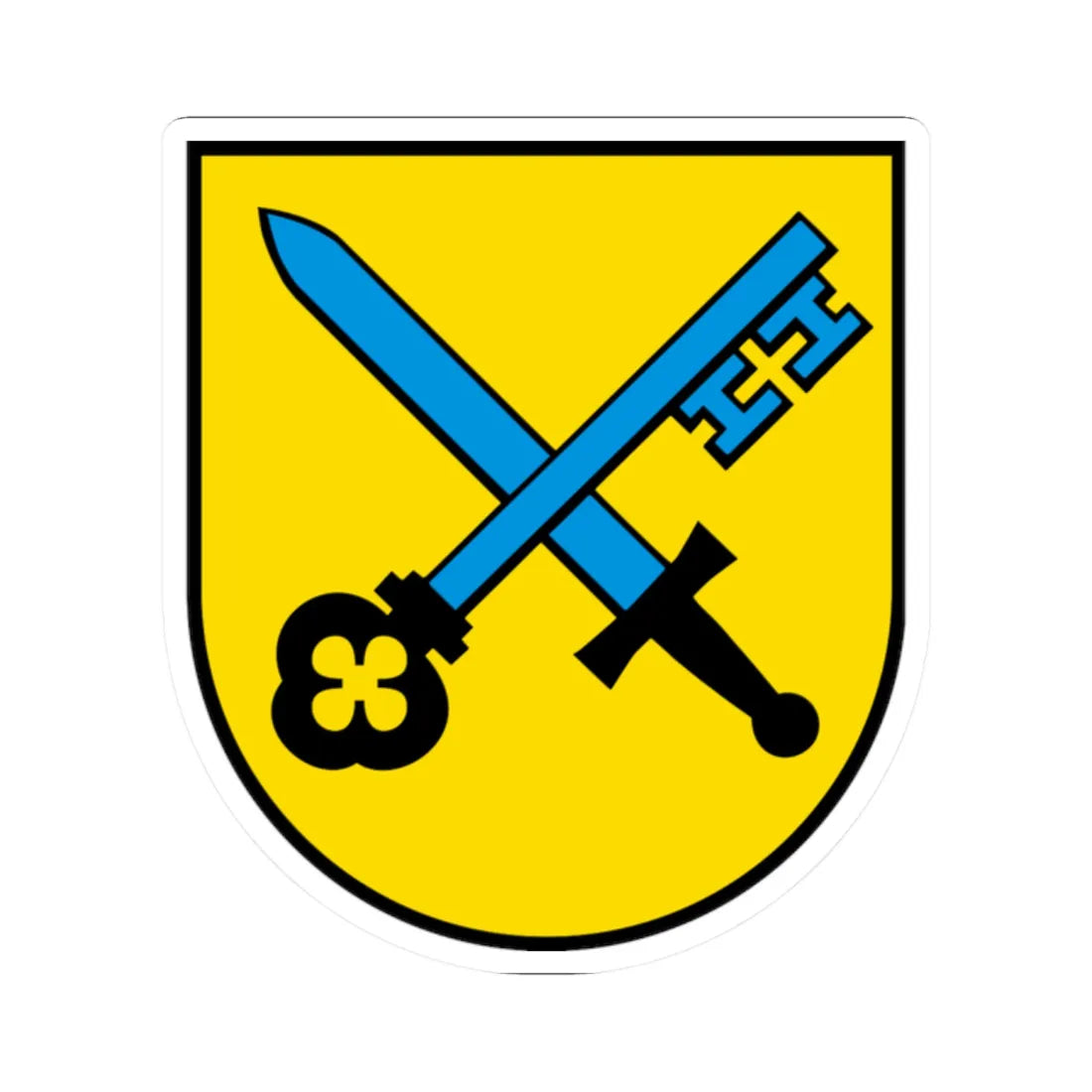 Wappen Obermumpf AG (Switzerland) (Coat of Arms) STICKER Vinyl Kiss-Cut Decal 2 Inch White - The Sticker Space