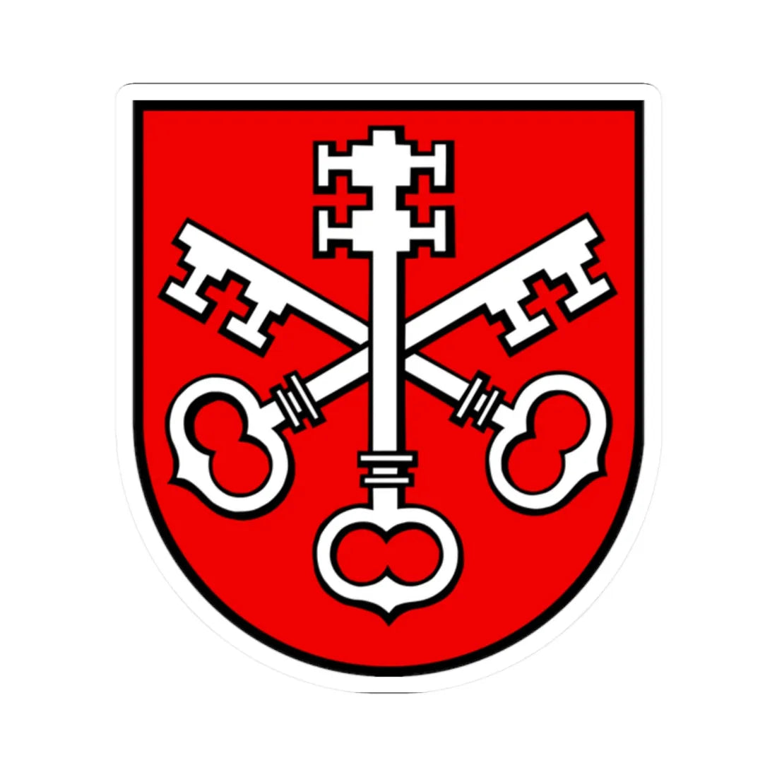 Wappen Obersiggenthal AG (Switzerland) (Coat of Arms) STICKER Vinyl Kiss-Cut Decal 2 Inch White - The Sticker Space