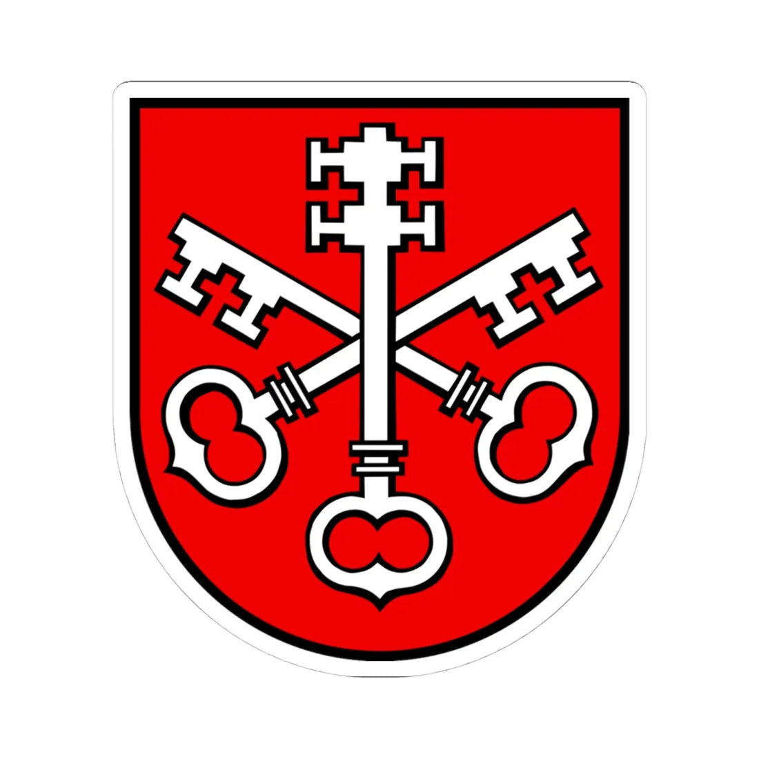 Wappen Obersiggenthal AG (Switzerland) (Coat of Arms) STICKER Vinyl Kiss-Cut Decal 4 Inch White - The Sticker Space