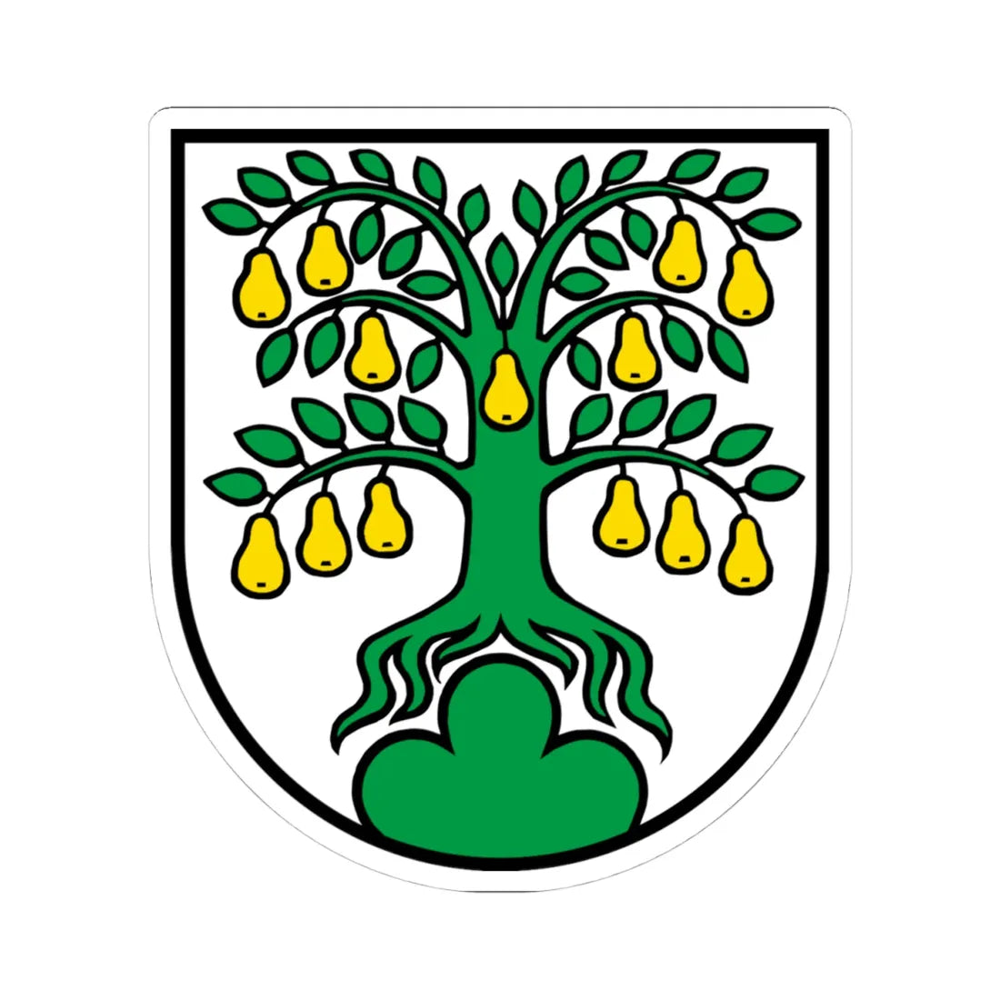 Wappen Oberwil-Lieli AG (Switzerland) (Coat of Arms) STICKER Vinyl Kiss-Cut Decal 4 Inch White - The Sticker Space