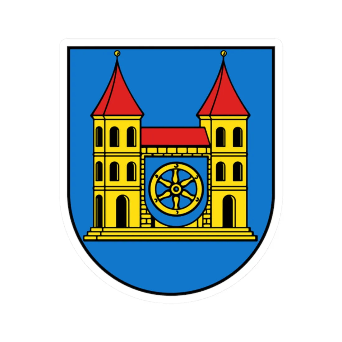 Wappen Oederan (Germany) (Coat of Arms) STICKER Vinyl Kiss-Cut Decal 2 Inch White - The Sticker Space