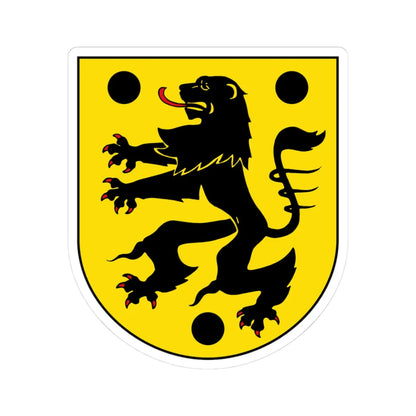 Wappen Oelsnitz (Germany) (Coat of Arms) STICKER Vinyl Kiss-Cut Decal 3 Inch White - The Sticker Space