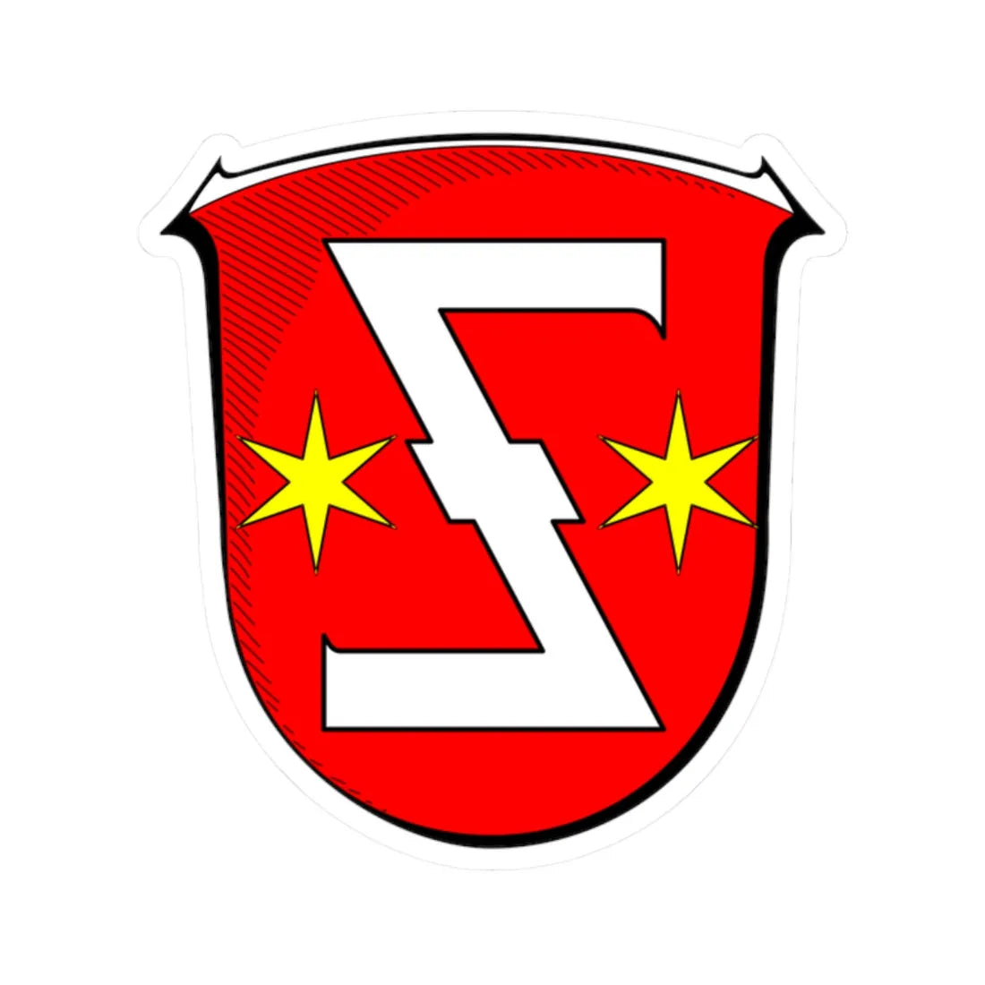 Wappen Oestrich-Winkel (Germany) (Coat of Arms) STICKER Vinyl Kiss-Cut Decal 2 Inch White - The Sticker Space