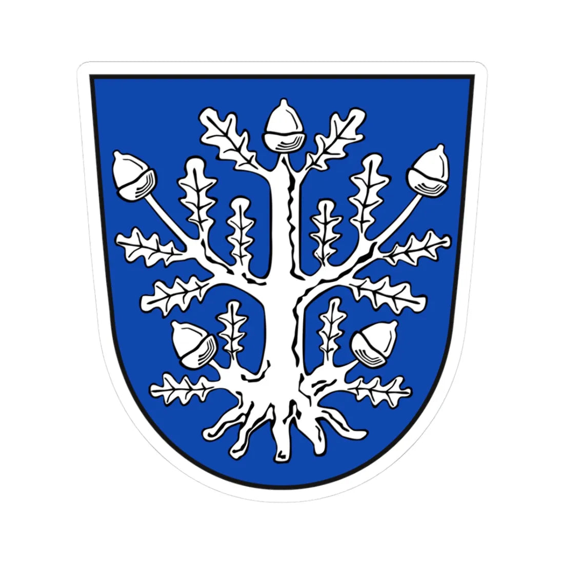 Wappen Offenbach am Main (Germany) (Coat of Arms) STICKER Vinyl Kiss-Cut Decal 3 Inch White - The Sticker Space