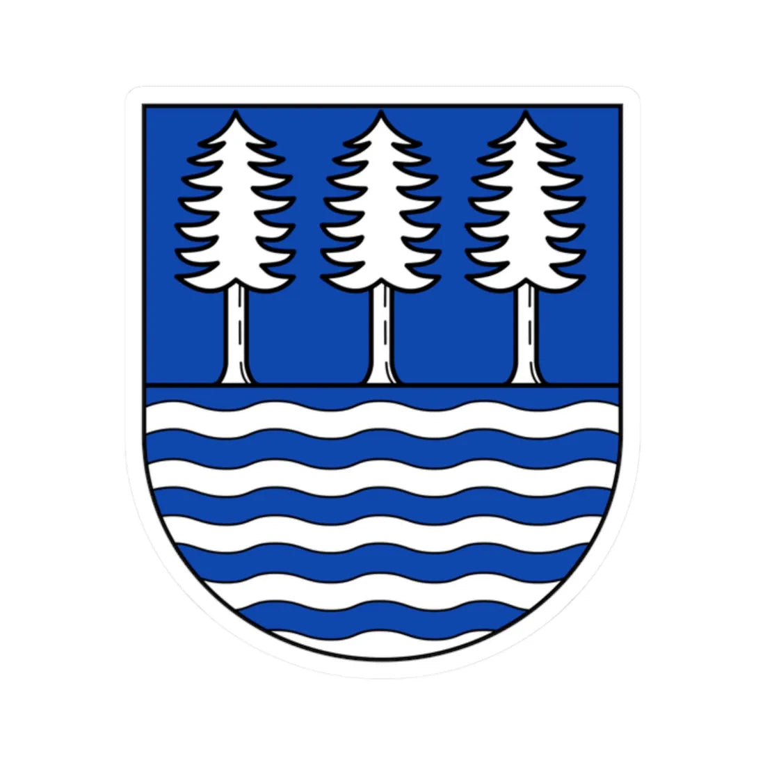 Wappen Olbernhau plain (Germany) (Coat of Arms) STICKER Vinyl Kiss-Cut Decal 2 Inch White - The Sticker Space