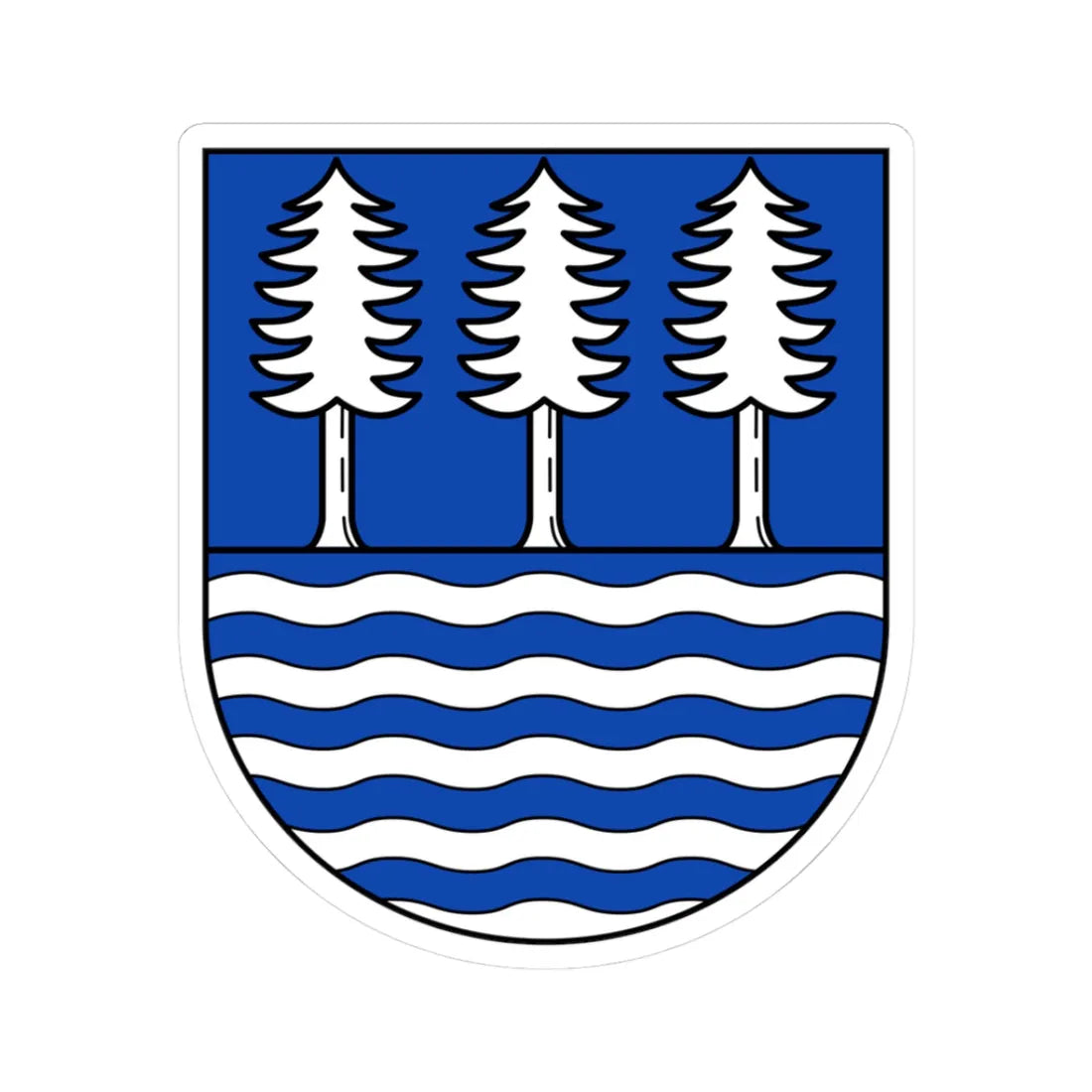 Wappen Olbernhau plain (Germany) (Coat of Arms) STICKER Vinyl Kiss-Cut Decal 3 Inch White - The Sticker Space