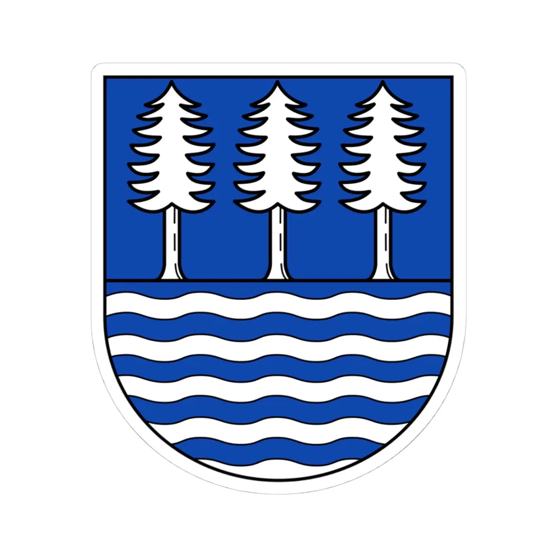 Wappen Olbernhau plain (Germany) (Coat of Arms) STICKER Vinyl Kiss-Cut Decal 4 Inch White - The Sticker Space