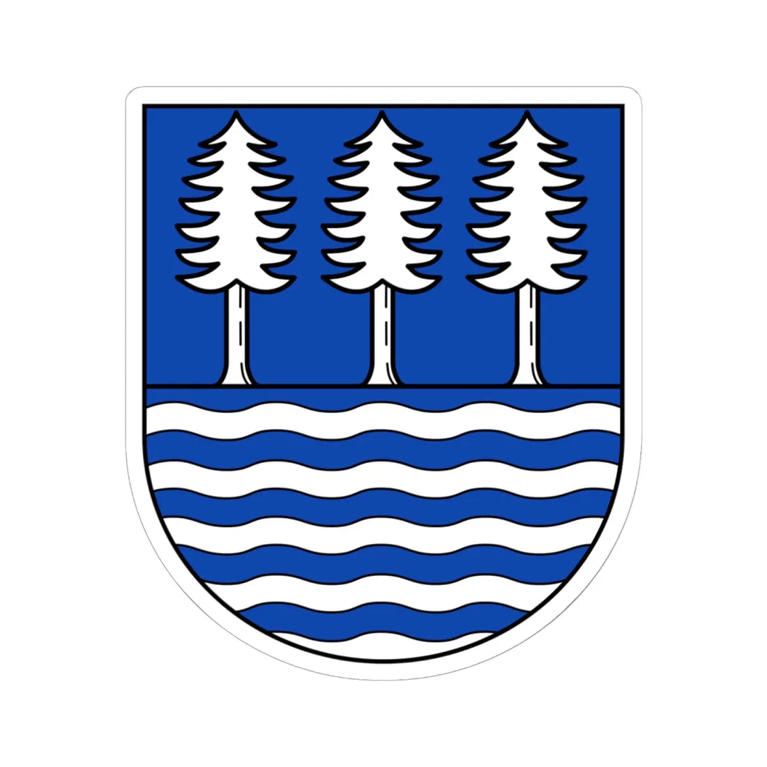 Wappen Olbernhau plain (Germany) (Coat of Arms) STICKER Vinyl Kiss-Cut Decal 6 Inch White - The Sticker Space