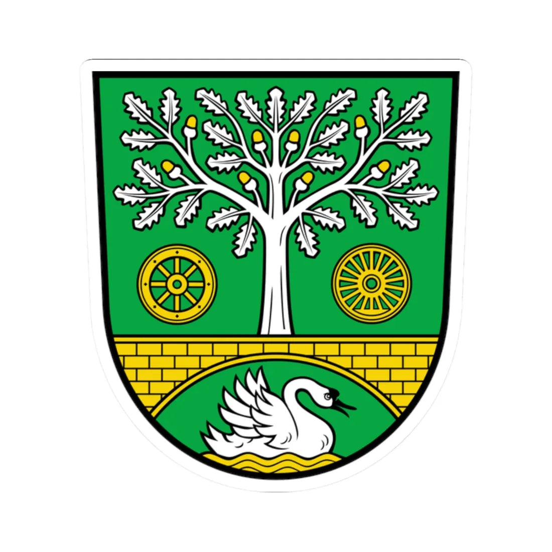 Wappen Panketal (Germany) (Coat of Arms) STICKER Vinyl Kiss-Cut Decal 2 Inch White - The Sticker Space