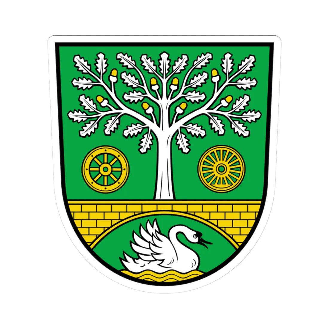 Wappen Panketal (Germany) (Coat of Arms) STICKER Vinyl Kiss-Cut Decal 3 Inch White - The Sticker Space