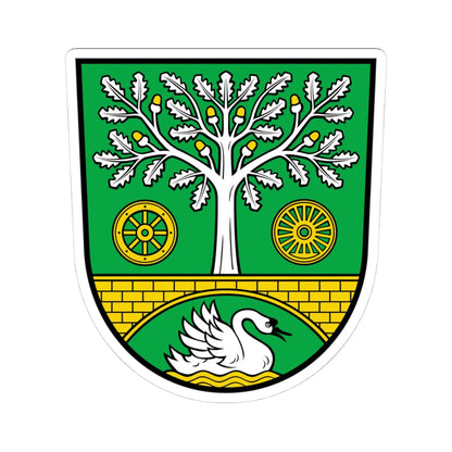 Wappen Panketal (Germany) (Coat of Arms) STICKER Vinyl Kiss-Cut Decal 4 Inch White - The Sticker Space