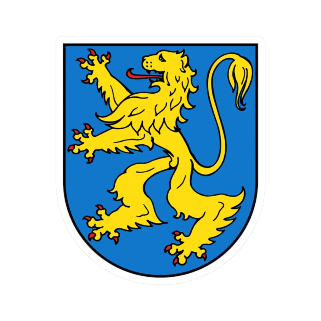 Wappen Pegau (Germany) (Coat of Arms) STICKER Vinyl Kiss-Cut Decal 2 Inch White - The Sticker Space