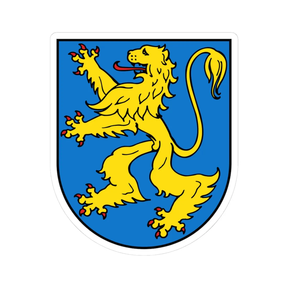 Wappen Pegau (Germany) (Coat of Arms) STICKER Vinyl Kiss-Cut Decal 3 Inch White - The Sticker Space