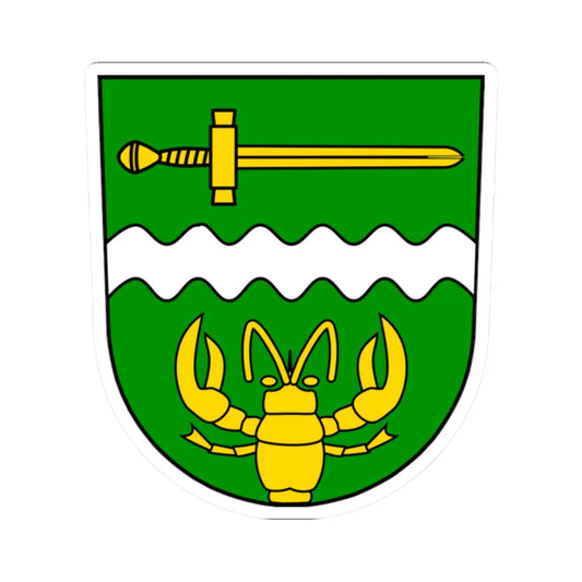 Wappen Rackwitz (Germany) (Coat of Arms) STICKER Vinyl Kiss-Cut Decal 2 Inch White - The Sticker Space