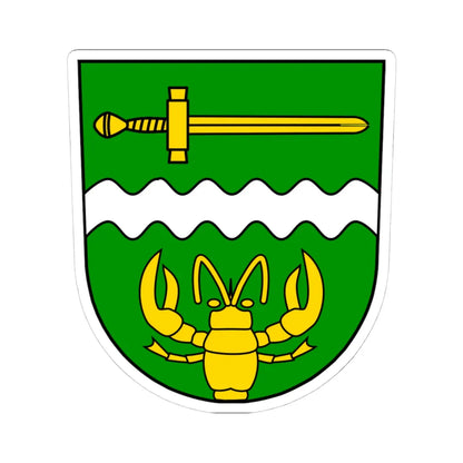 Wappen Rackwitz (Germany) (Coat of Arms) STICKER Vinyl Kiss-Cut Decal 4 Inch White - The Sticker Space