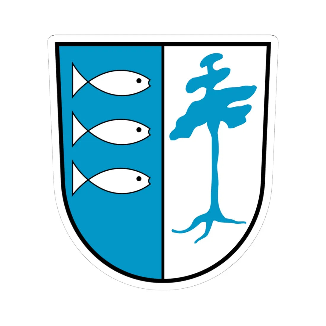 Wappen Rangsdorf (Germany) (Coat of Arms) STICKER Vinyl Kiss-Cut Decal 4 Inch White - The Sticker Space