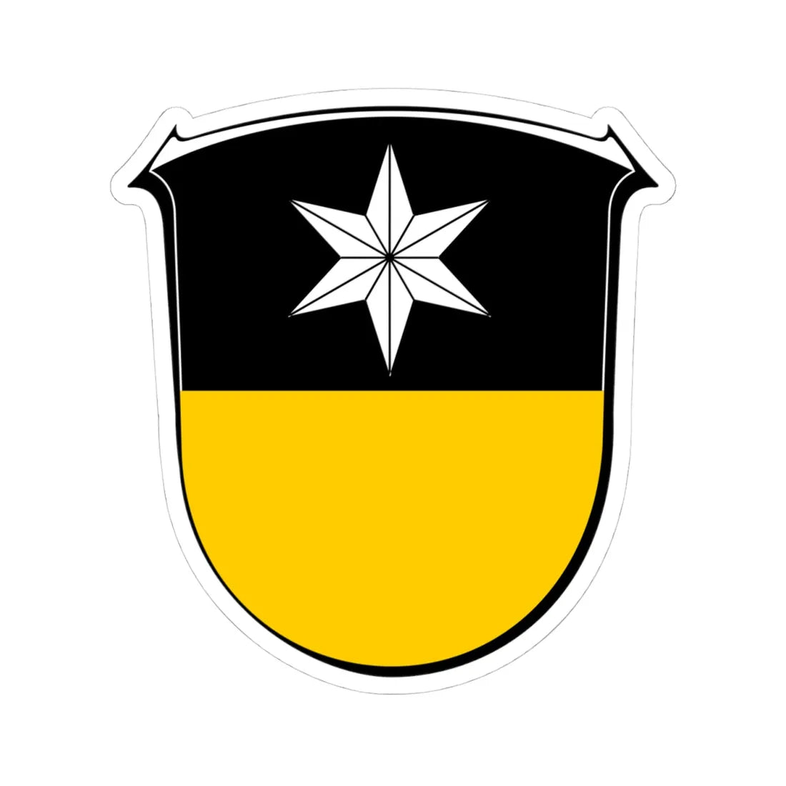 Wappen Rauschenberg Hessen (Germany) (Coat of Arms) STICKER Vinyl Kiss-Cut Decal 4 Inch White - The Sticker Space