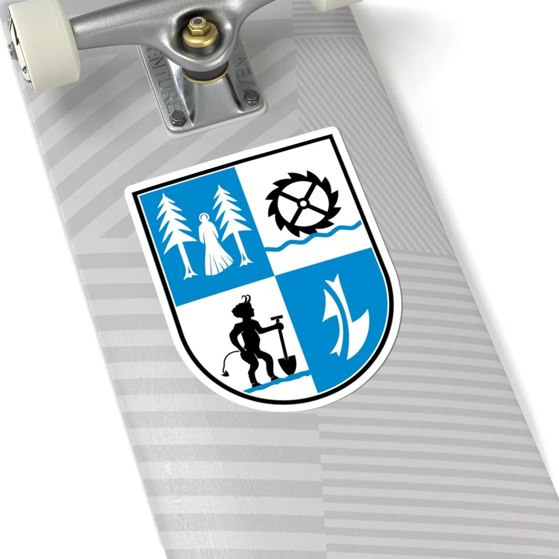 Wappen Röderaue (Germany) (Coat of Arms) STICKER Vinyl Kiss-Cut Decal - The Sticker Space