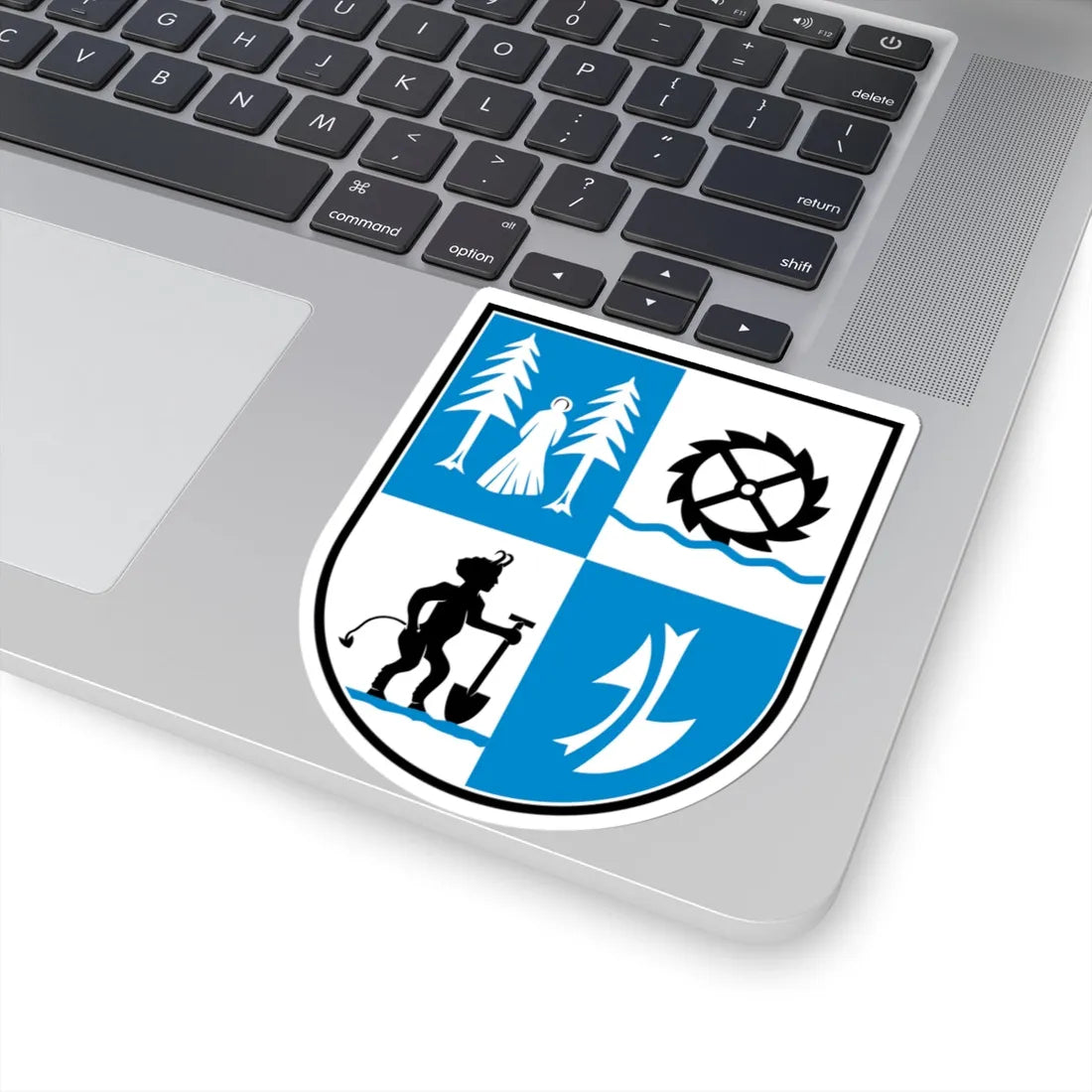 Wappen Röderaue (Germany) (Coat of Arms) STICKER Vinyl Kiss-Cut Decal - The Sticker Space