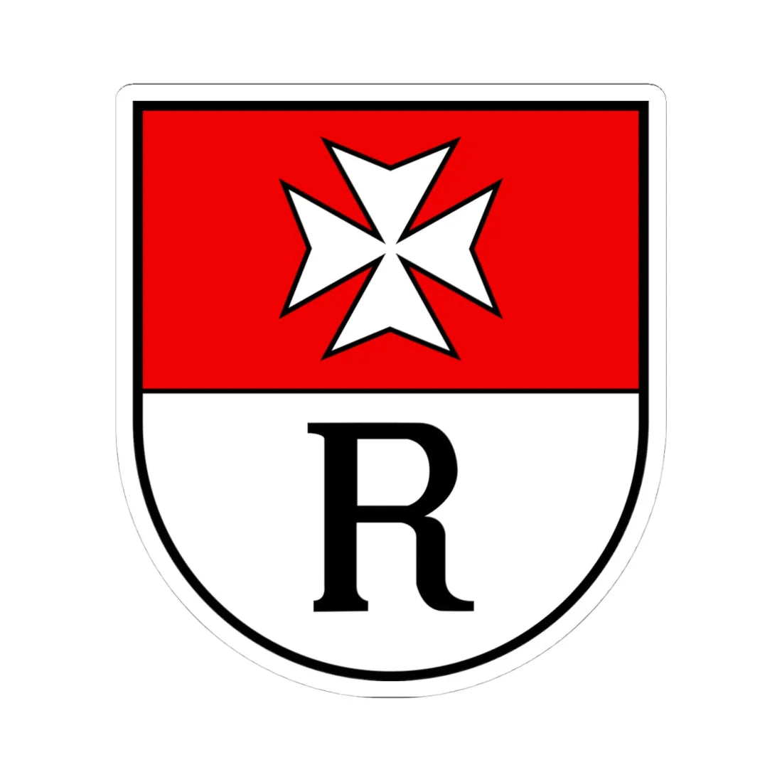 Wappen Reiden (Switzerland) (Coat of Arms) STICKER Vinyl Kiss-Cut Decal 4 Inch White - The Sticker Space