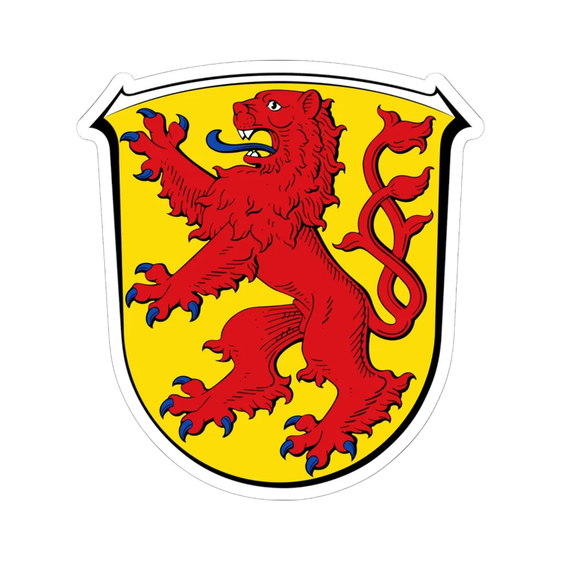 Wappen Reinheim Odw (Germany) (Coat of Arms) STICKER Vinyl Kiss-Cut Decal 6 Inch White - The Sticker Space