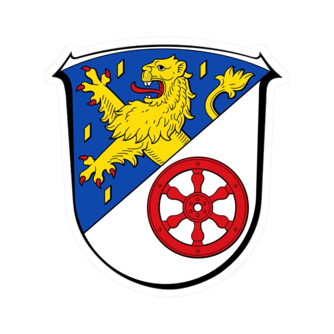 Wappen Rheingau-Taunus-Kreis (Germany) (Coat of Arms) STICKER Vinyl Kiss-Cut Decal 2 Inch White - The Sticker Space