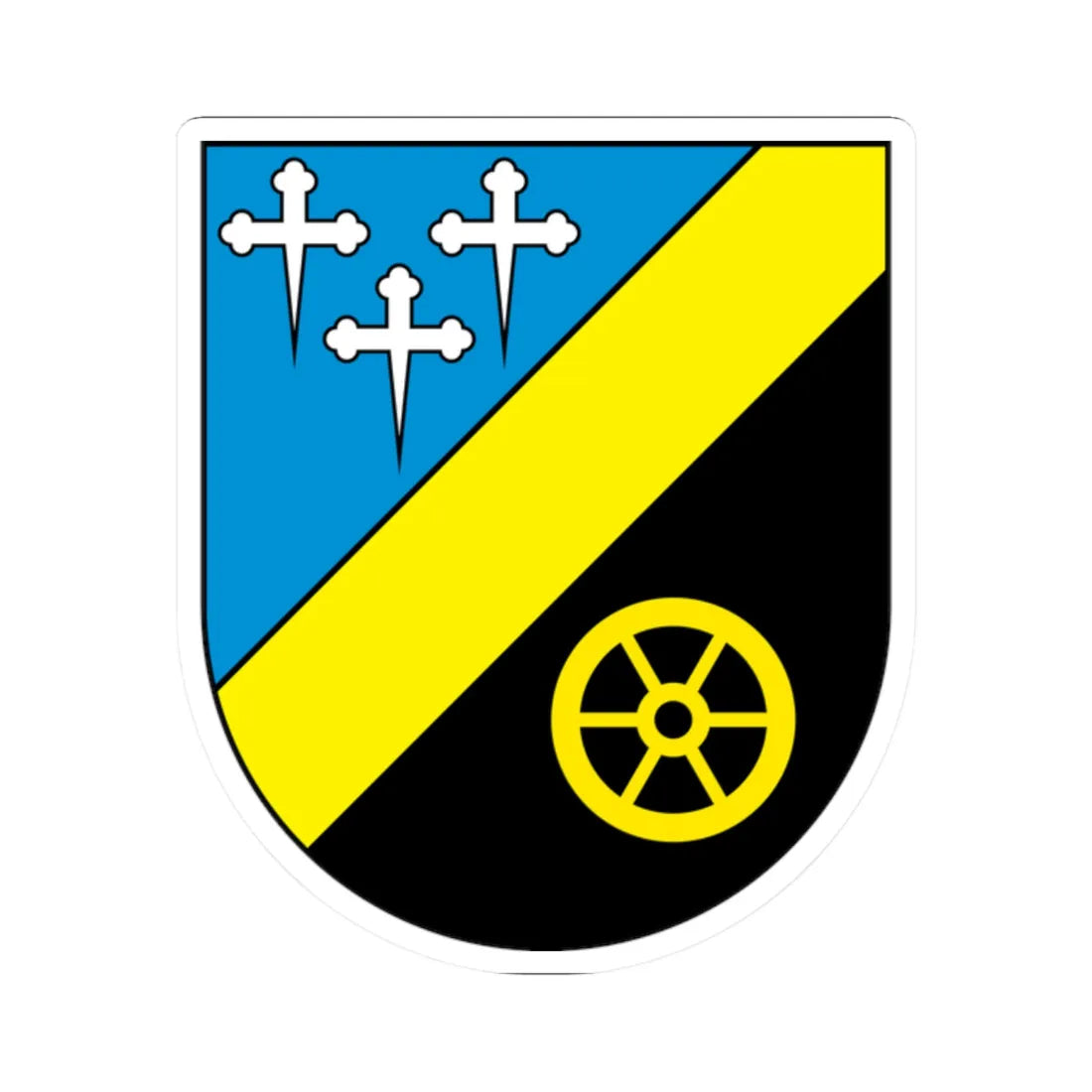 Wappen Riegelsberg (Germany) (Coat of Arms) STICKER Vinyl Kiss-Cut Decal 2 Inch White - The Sticker Space