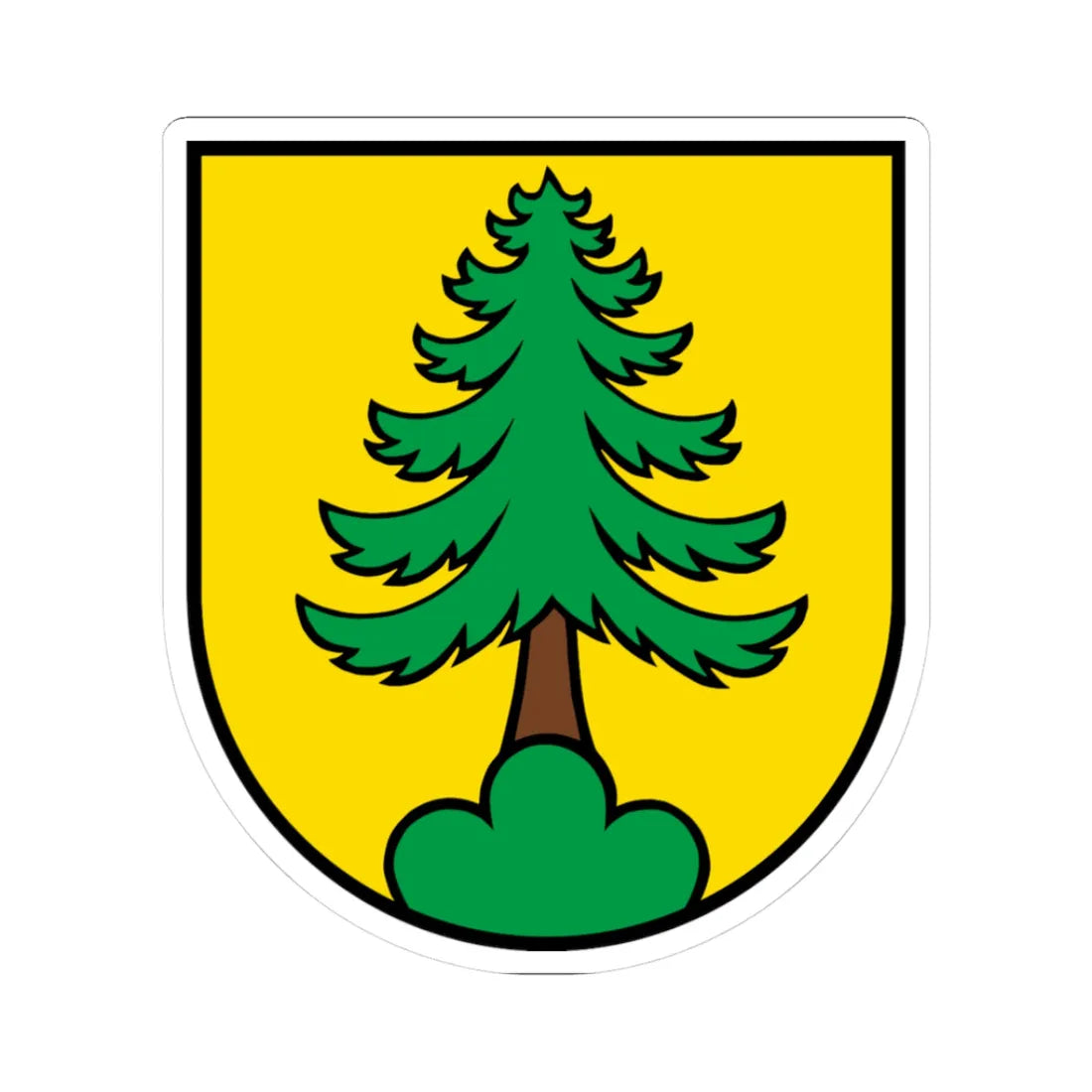 Wappen Riniken AG (Switzerland) (Coat of Arms) STICKER Vinyl Kiss-Cut Decal 3 Inch White - The Sticker Space