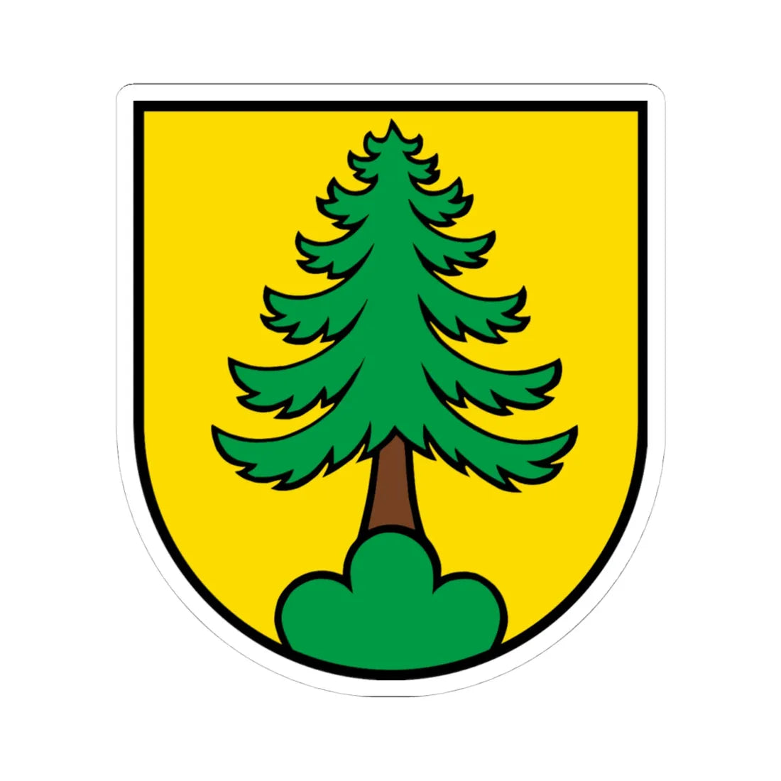 Wappen Riniken AG (Switzerland) (Coat of Arms) STICKER Vinyl Kiss-Cut Decal 4 Inch White - The Sticker Space