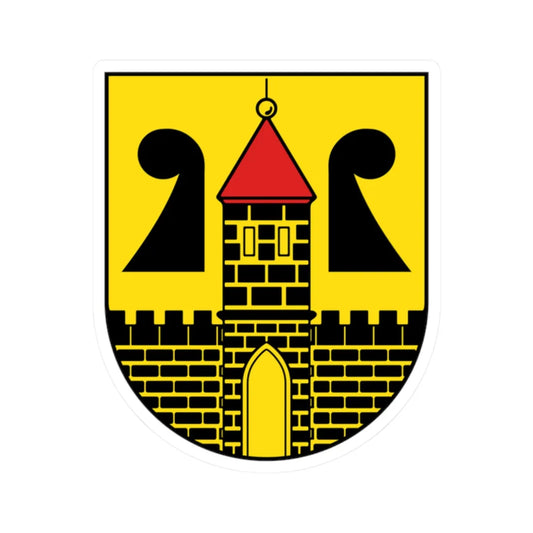 Wappen Rochlitz (Germany) (Coat of Arms) STICKER Vinyl Kiss-Cut Decal 2 Inch White - The Sticker Space