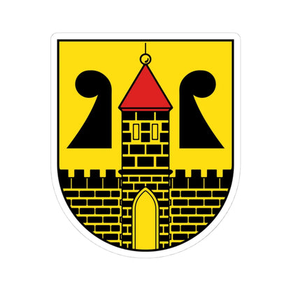 Wappen Rochlitz (Germany) (Coat of Arms) STICKER Vinyl Kiss-Cut Decal 4 Inch White - The Sticker Space