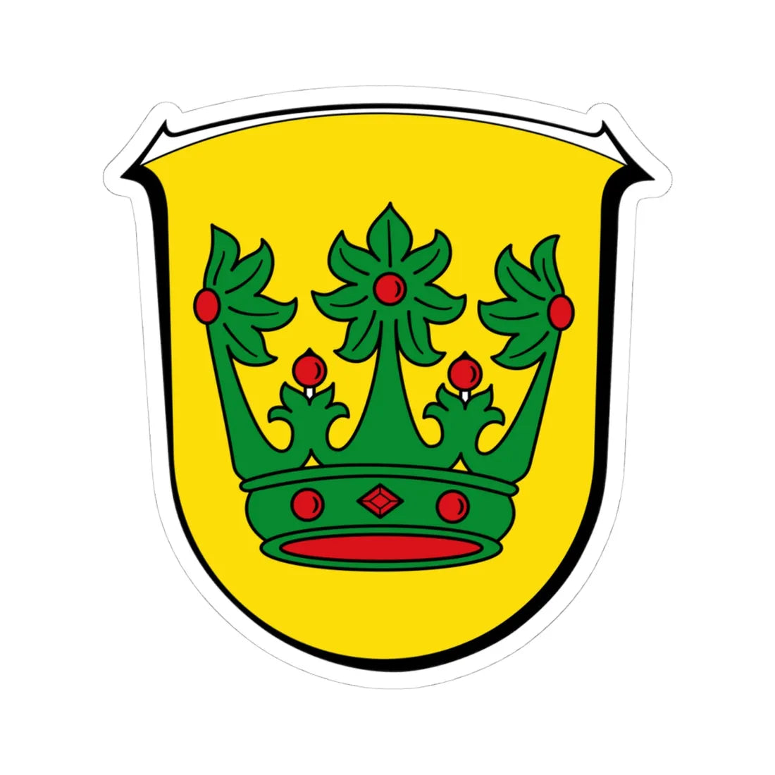 Wappen Rodenbach bei Hanau (Germany) (Coat of Arms) STICKER Vinyl Kiss-Cut Decal 4 Inch White - The Sticker Space