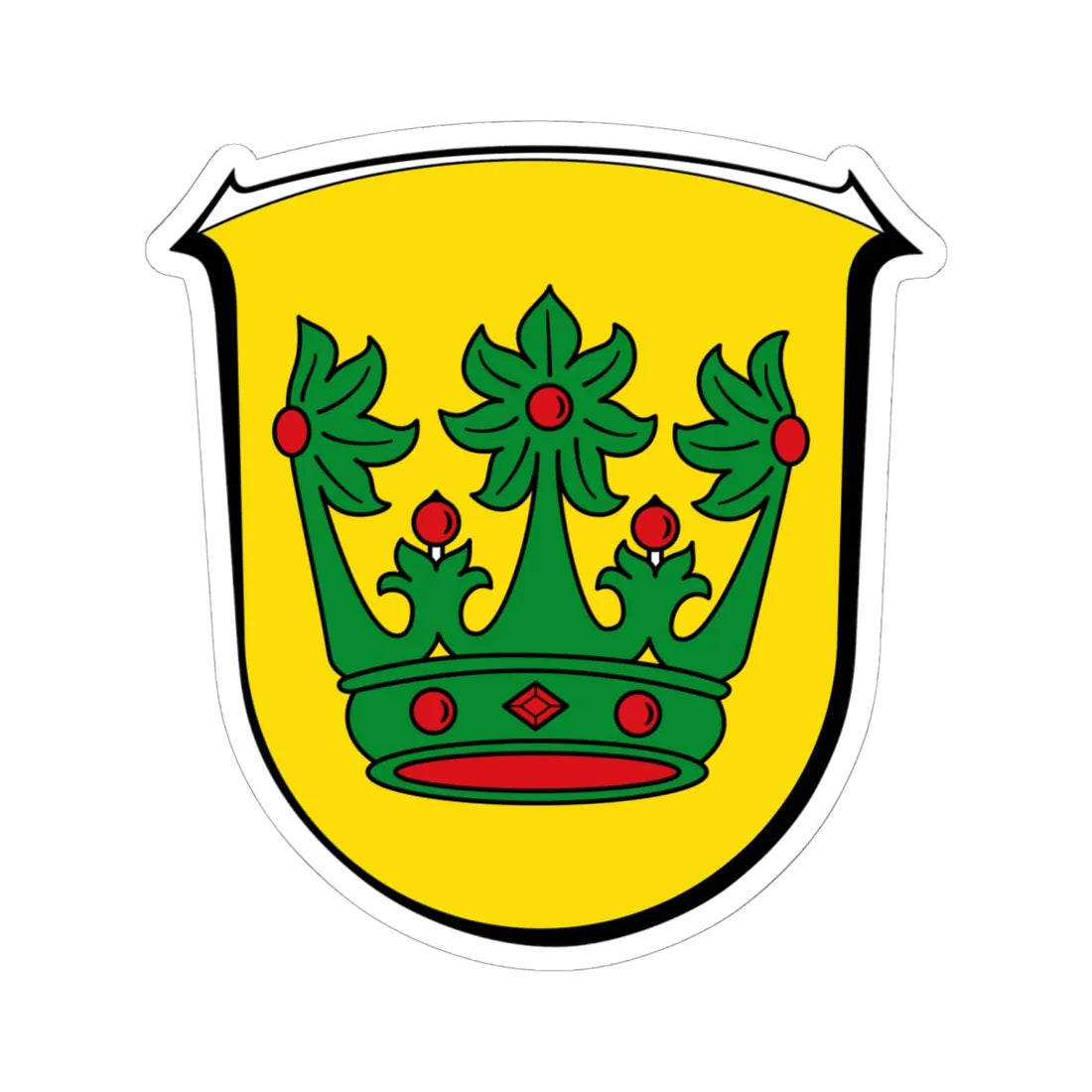 Wappen Rodenbach bei Hanau (Germany) (Coat of Arms) STICKER Vinyl Kiss-Cut Decal 6 Inch White - The Sticker Space