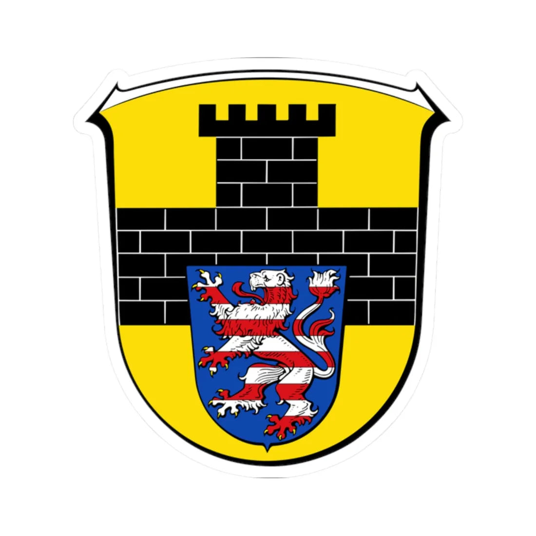 Wappen Romrod (Germany) (Coat of Arms) STICKER Vinyl Kiss-Cut Decal 2 Inch White - The Sticker Space