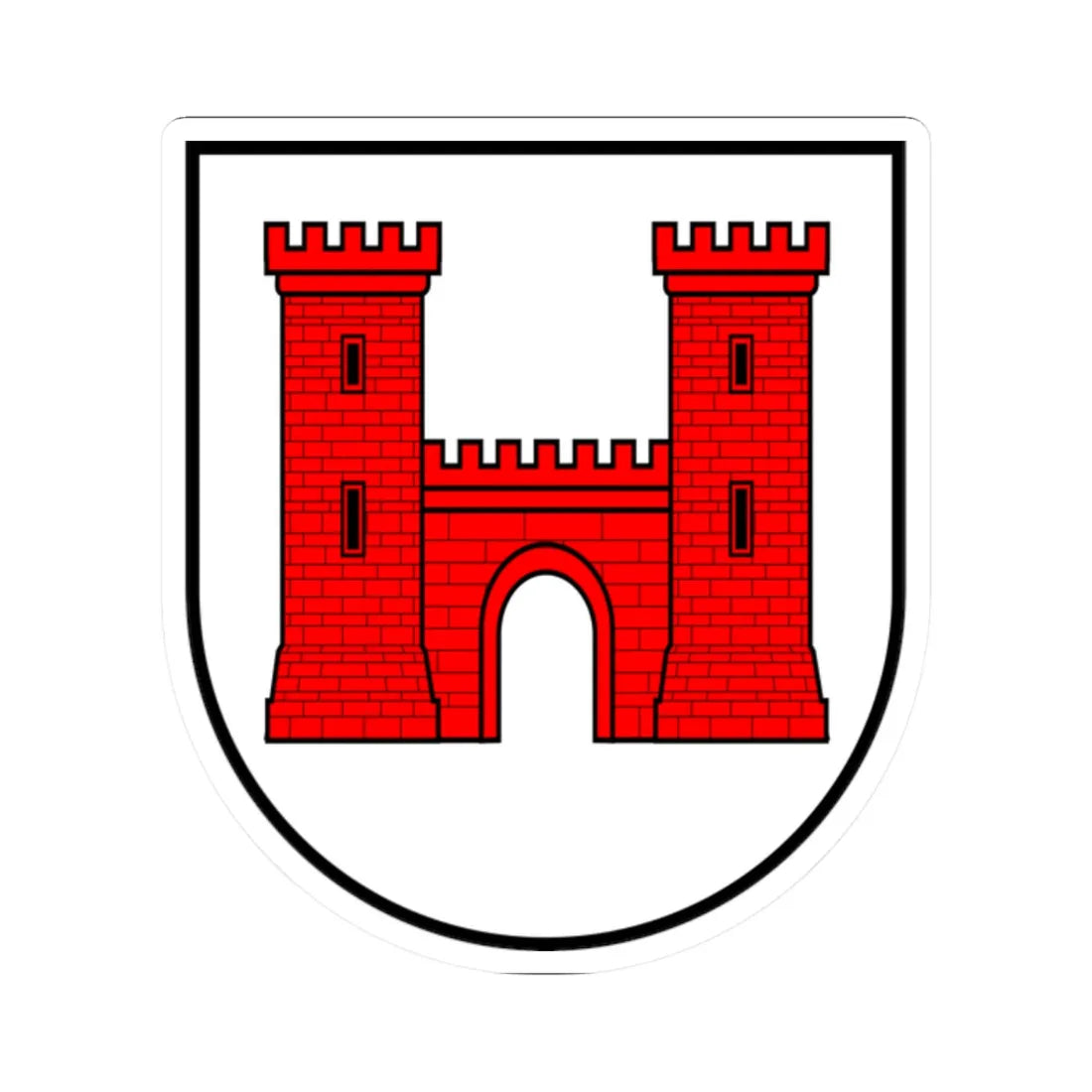 Wappen Rothenburg alt (Switzerland) (Coat of Arms) STICKER Vinyl Kiss-Cut Decal 2 Inch White - The Sticker Space